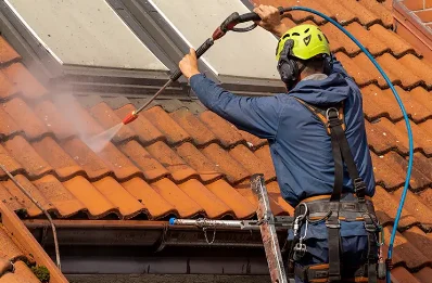 Démoussage et hydrofuge de toiture à Fridefont